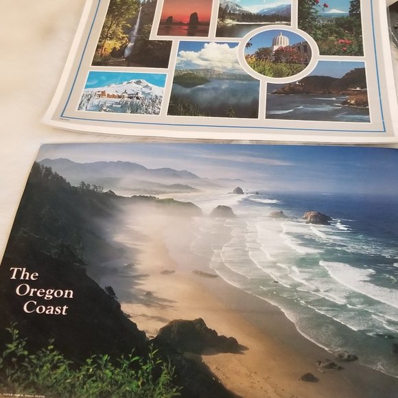 6 Oregon Scenic Photo Laminated Placemats Vintage - Picture 10 of 13